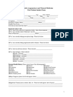 Acupuncture Natural Medicine Patient Intake Form