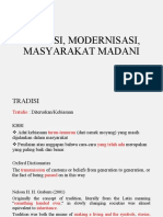 Tradisi, Modernisasi, Masyarakat Madani