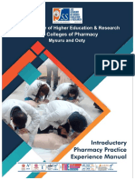 Introductory Pharmacy Practice Experience Manual