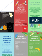 ¿Cómo Separar Los Residuos? Residuos No Aprovechables Residuos Especiales y Peligrosos