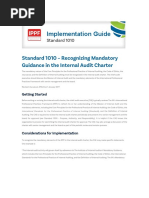 Iia Ig - Standard 1010 Recognizing Mandatory Guidance in The Internal Audit Charter