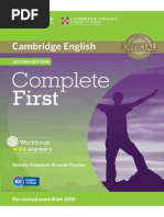 COMPLETE FIRST Workbook - Language 2 2020