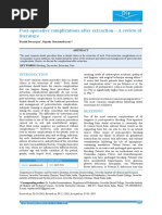 Post-Operative Complications After Extraction - A Review of Literature