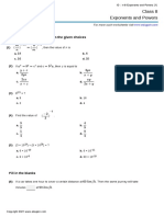 Grade 8 Exponents and Powers in