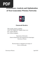 2019 Performance Analysis and Optimization of Next Generation Wireless Networks