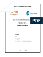 OUTLINE ASM1 Programming 2022