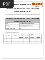 METHOD STATEMENT FOR Cable Laying Work Using Scissor or Boom Lift