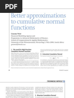 Better Approximations To Cumulative Normal Functions: Graeme West