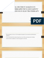 Clinical Decision Making in Electrotherapeutics and Safety Considerations