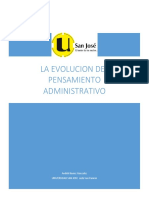 La Evolución Del Pensamiento Administrativo