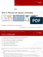 Tema 3. Patrones de Riqueza y Diversidad