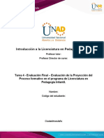 Anexo 1 - Formato 4 para La Elaborar La Evaluación de La Proyección Del Proceso Formativo