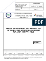 Repair Procedure Patching Welded 20-DH-B1-2250A TLA AREA - SENIPAH FIELD