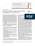 VIH y Atención Primaria. Volver A Pensar en El Sida2017