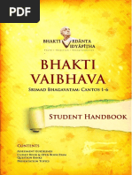 Bhaktivedanta - Vidyapitha - BHAKTI-VAIBHAVA Student Handbook