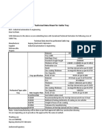 Cable Tray Technical Data Sheet