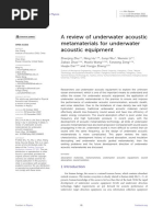 A Review of Underwater Acoustic Metamaterials For Underwater Acoustic Equipment