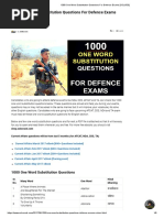 1000 One Word Substitution Questions For Defence Exams (SOLVED)