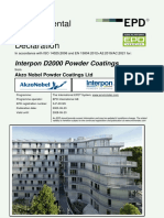 Environmental Product Declaration: Interpon D2000 Powder Coatings