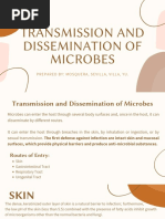 Transmission and Dissemination of Microbes