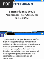 Sistem Informasi Untuk Perencanaan, Rekrutmen, Dan Seleksi SDM