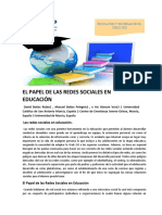 El Papel de Las Redes Sociales en La Educacion