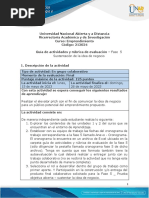 Guía de Actividades y Rúbrica de Evaluación - Fase 5 - Sustentación de La Idea de Negocio