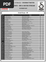 G C. E (A/L) - 2023day BATCH Physics - Bio & Maths Stream: Serial Exam - 09