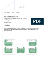 Actividad de La Lección 4 - Lección 4. El Proceso Presupuestario en México - Material Del Curso CEEP23036X - MéxicoX