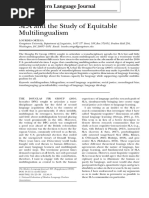 The Modern Language Journal - 2019 - OrTEGA - SLA and The Study of Equitable Multilingualism