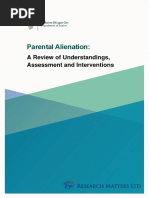 Parental Alienation: A Review of Understandings, Assessment and Interventions