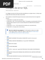 Códigos de Error de SQL - Documentación de IBM