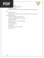 Entregable 2. Educación Escolar Mediante Visión Mixta en La Resolución de Conflictos