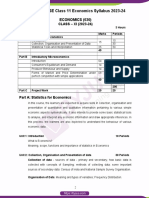 CBSE Class 11 Economics Syllabus 2023 24