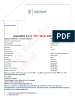 Application Form - Not Valid For Travel