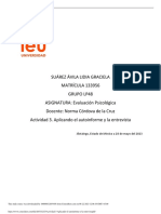 Actividad 3. Aplicando El Autoinforme y La Entrevista PDF