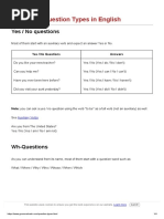 Question Types in English - GrammarBank