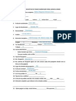 Formulario de Solicitud de Visado Americano para Llenar A Mano