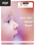 2010 - 2011 Annual: "Our Mission Is To Improve The Health and Well-Being of Pregnant Women, Infants, and Young Children"