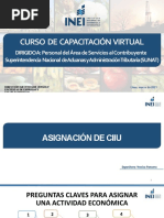 Asignación de Ciiu