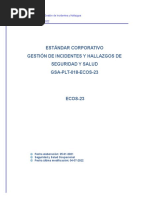 Estándar Corporativo Gestión de Incidentes SSO V - 1