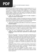 Salud Sexual y Reproductiva en El Adulto Emergente y Temprano