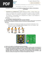 PROPÓSITO DE APRENDIZAJE: Practicar Técnicas Del Fútbol y Diseñar Tácticas para