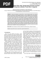 Effects of Percentage Fibre With Treated and Untreated On Sound AbsorptionProperties in Rubber Wood Fibre Composite