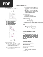 Formulas For Engine Cycle