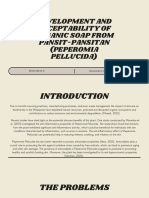 Development and Acceptability of Organic Soap From Pansit-Pansitan (Peperomia Pellucida)