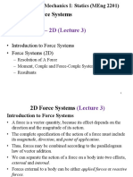 Lecture 3 Chapter 2 - Force Systems 2D