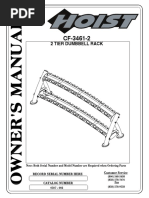 2 Tier Dumbbell Rack: Record Serial Number Here Catalog Number Customer Service