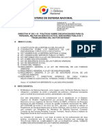 002 Directiva MIDENA No. 2011-01 28-MAR-11-Políticas Sobre Discapacidades para El Personal Militar en Servicio Activo