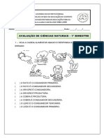 Prova Ciências Naturais Adaptada